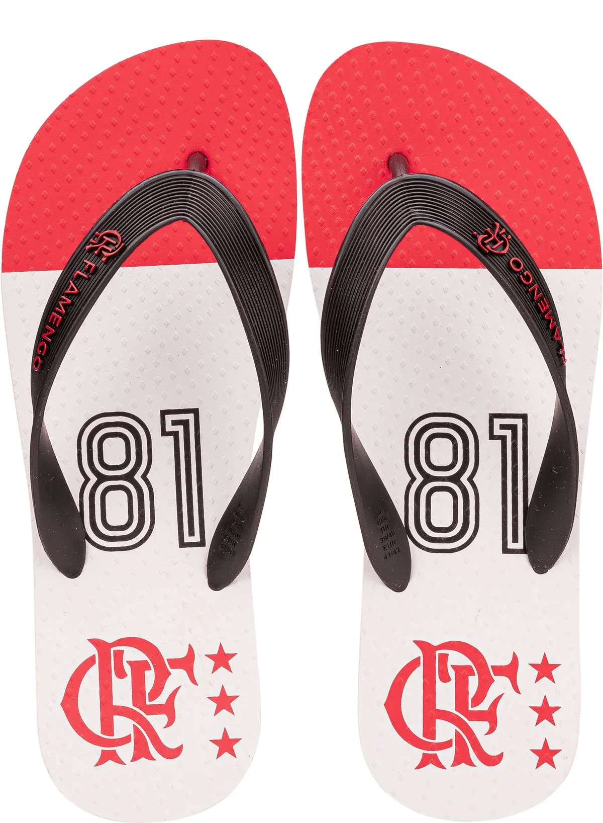 Chinelo Flamengo Manto Mundial Branco/Preto