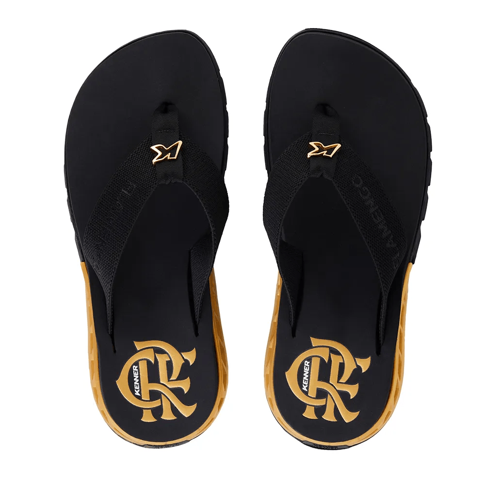 Chinelo Flamengo Rakka Gold DRR01 Kenner