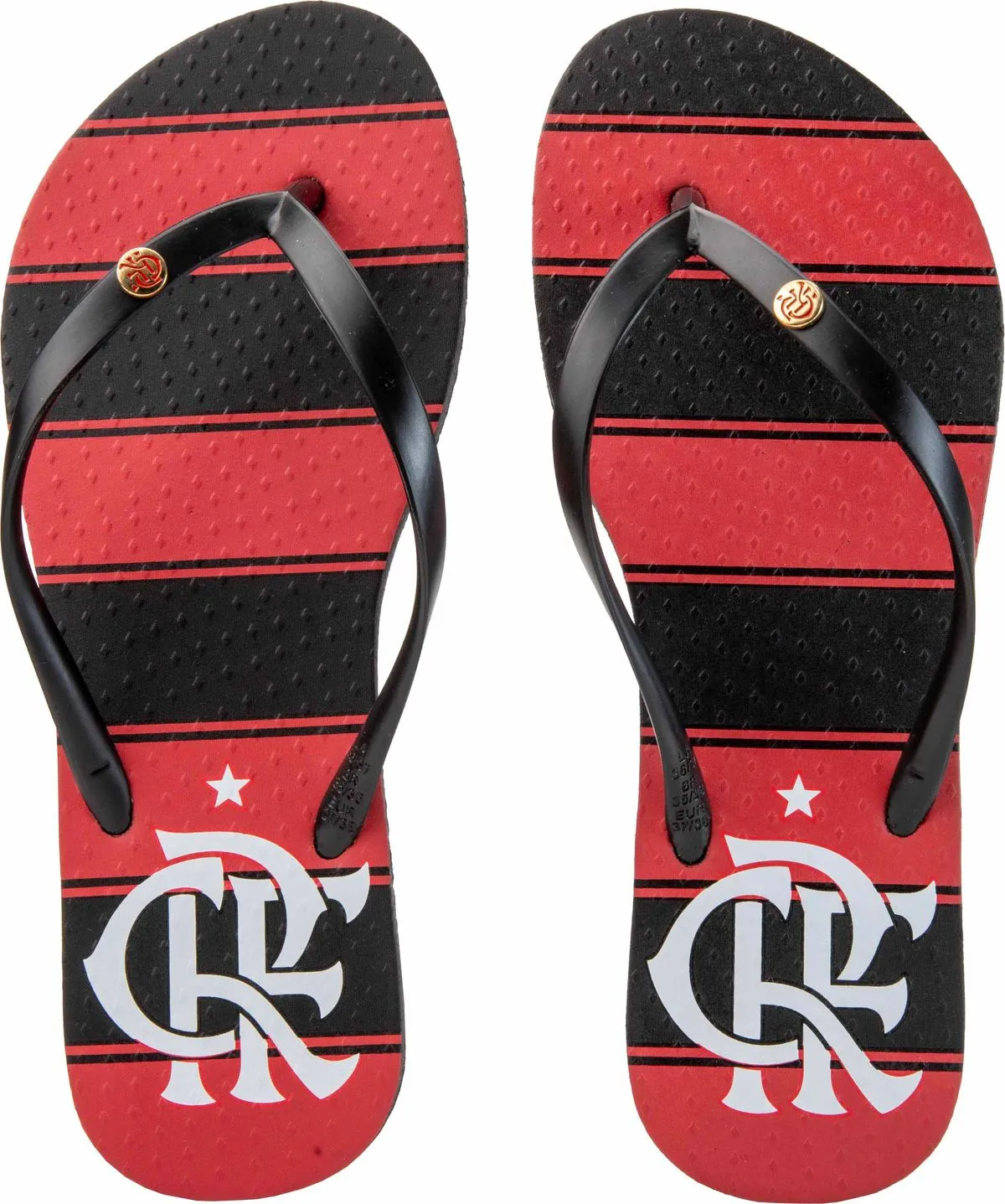 Chinelo Flamengo Slim Manto 1 2025 Preto/Preto