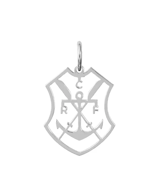 Pingente Escudo Remo em Prata 925 - Oficial Flamengo