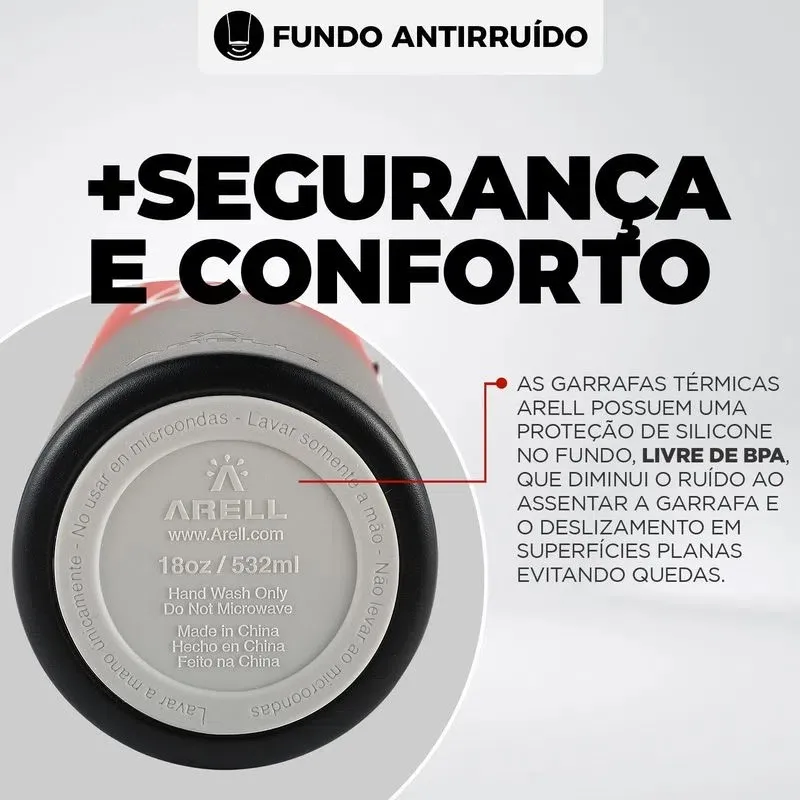 Garrafa Térmica Vácuo Straw Flask Arell 650ml Flamengo CRF