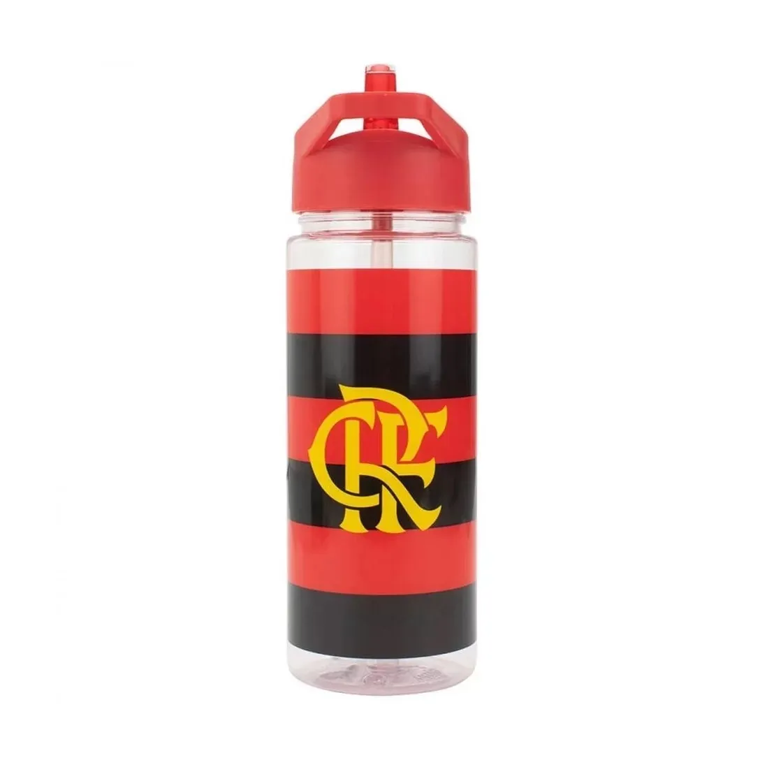 Garrafa Flamengo Plástico 450ml Com Mochila Tipo saco