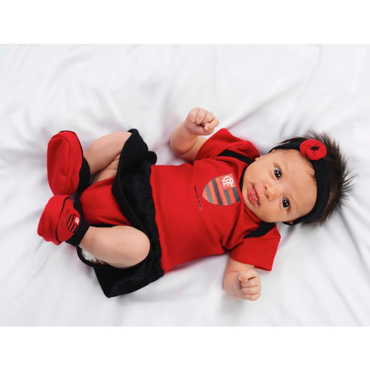 Kit Flamengo Body Menina Torcida Baby