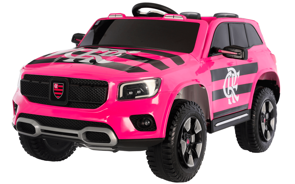Carrinho Elétrico Rosa Infantil Flamengo Oficial Ed. Limitada