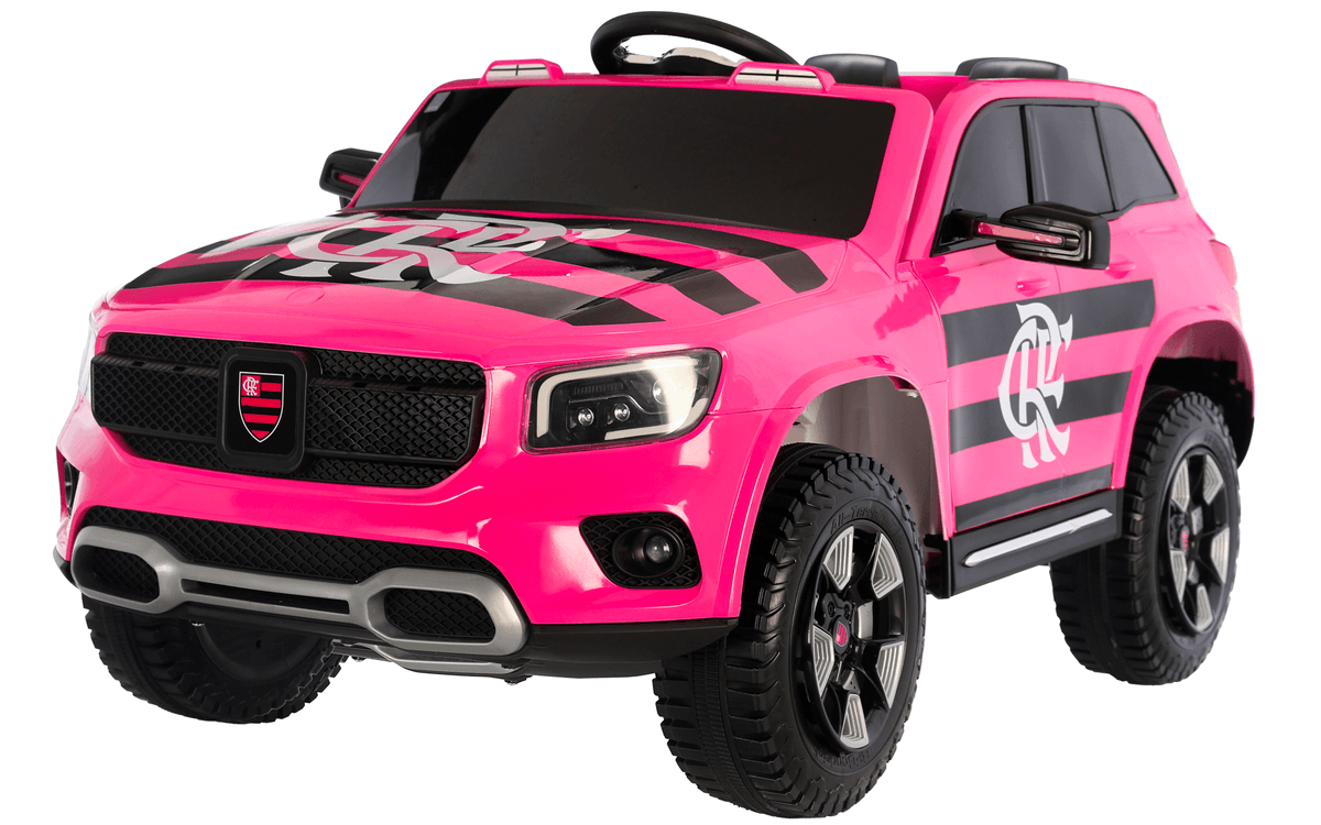 Carrinho Elétrico Rosa Infantil Flamengo Oficial Ed. Limitada