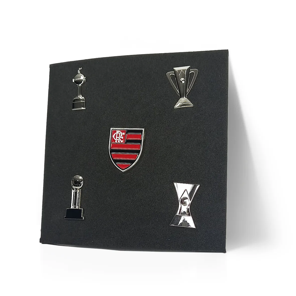 Conjunto Flamengo de Pins - Taças e Escudo