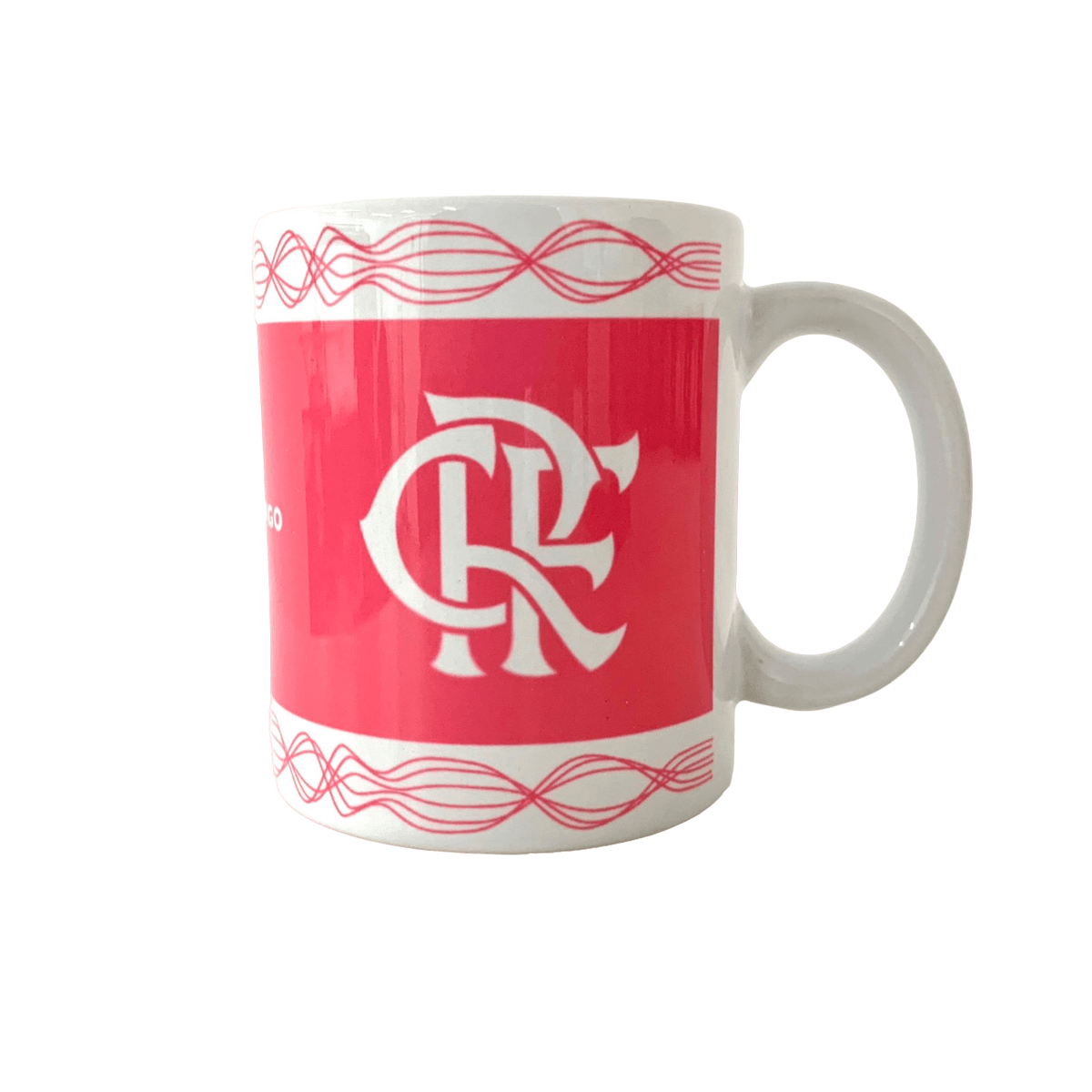 Caneca Porcelana Flamengo Rosa 320 ml