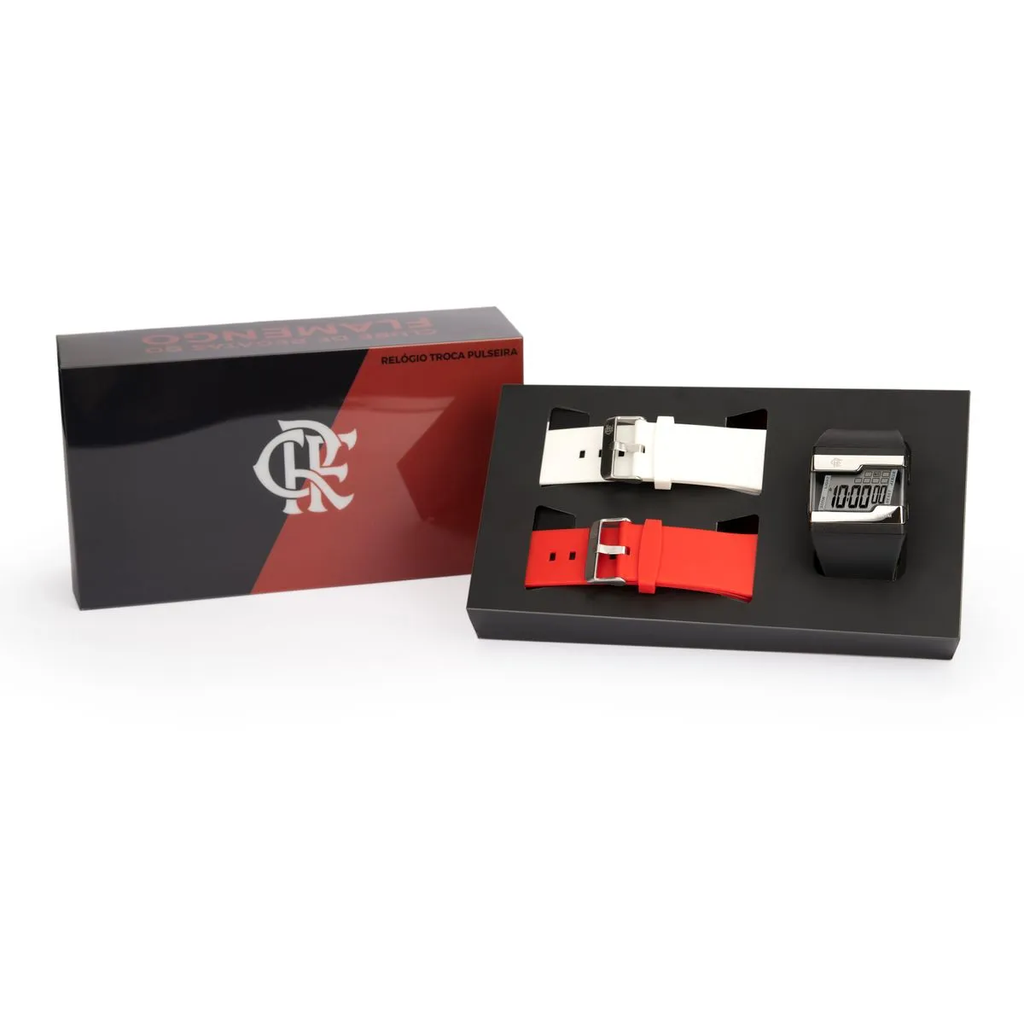Relógio Digital Flamengo Esportivo Pulseira Troca Fácil