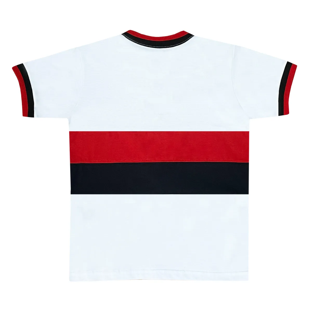 Camisa Flamengo Infantil Retrô 1976 Branca Liga Retrô