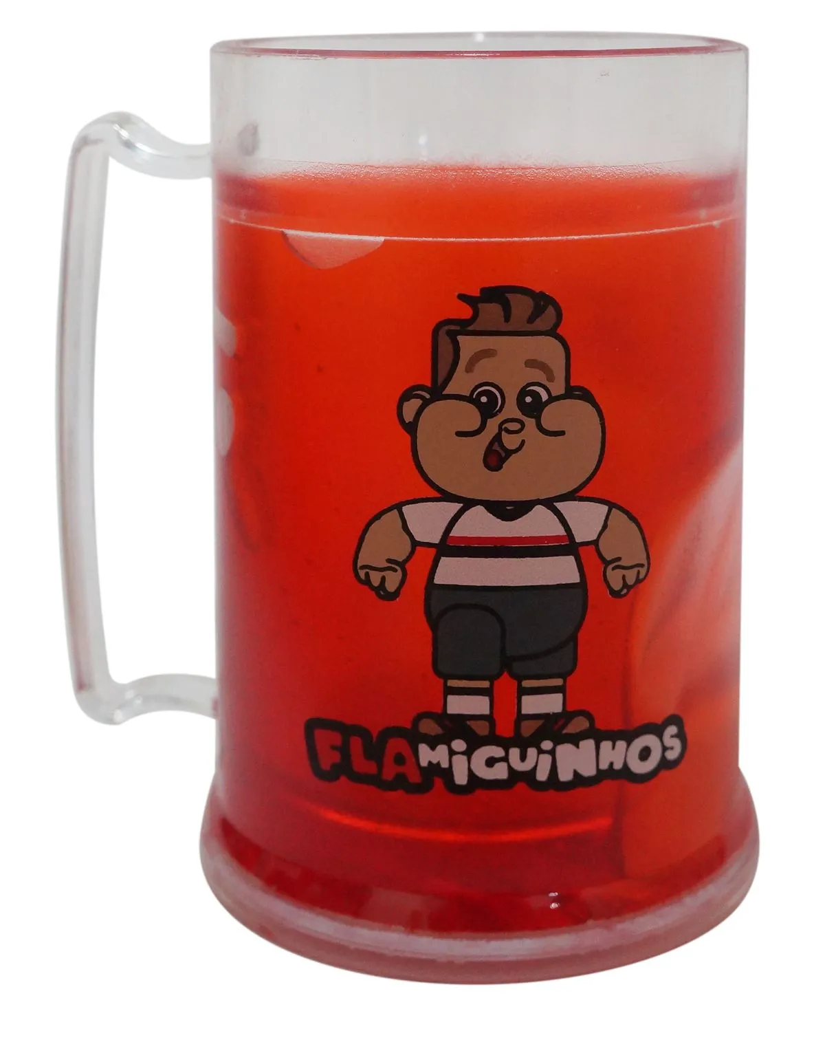 Mini Caneca Gel Vermelha Beto 300ml Flamiguinhos