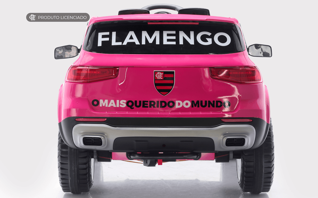 Carrinho Elétrico Rosa Infantil Flamengo Oficial Ed. Limitada