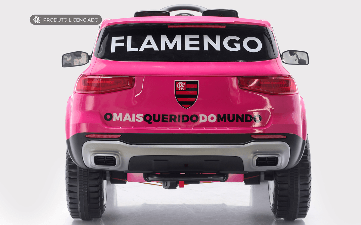 Carrinho Elétrico Rosa Infantil Flamengo Oficial Ed. Limitada