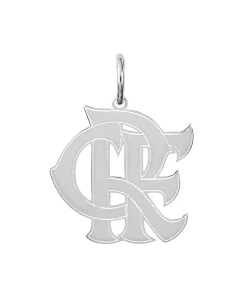 Pingente Escudo CRF em Prata 925 - Oficial Flamengo