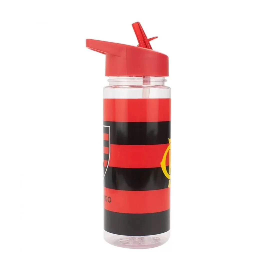 Garrafa Flamengo Plástico 450ml Com Mochila Tipo saco