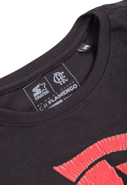 Camisa Flamengo Infantil CRF Puff Preta Starter