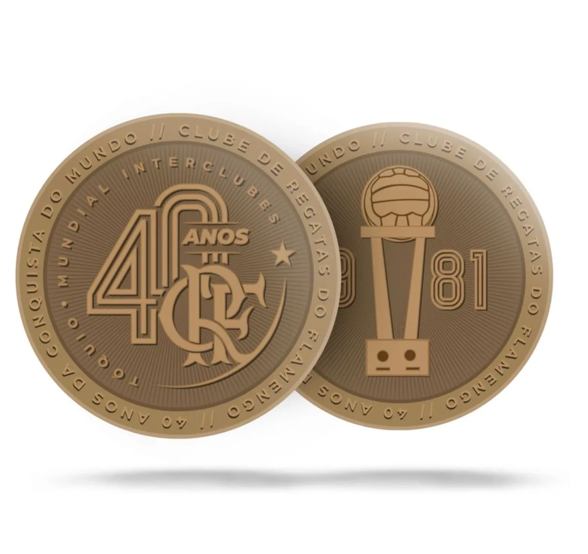 Moeda Flamengo 40 anos Mundial Interclubes 2021
