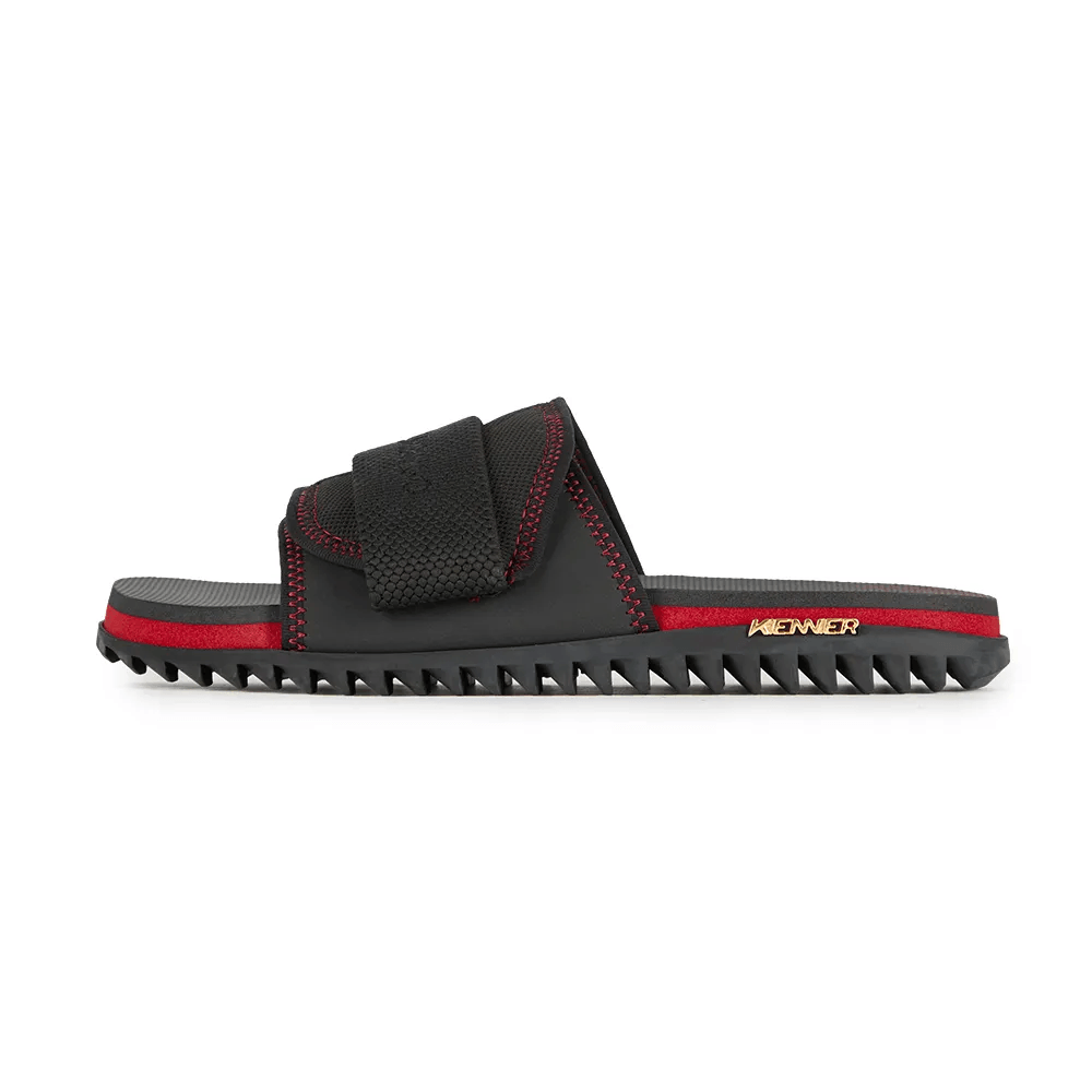Chinelo Flamengo Kivah Slide Rubro Negro Kenner