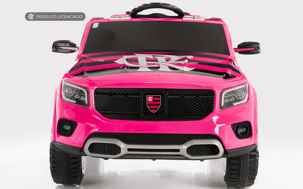 Carrinho Elétrico Rosa Infantil Flamengo Oficial Ed. Limitada