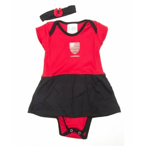 Kit Flamengo Body Menina Torcida Baby