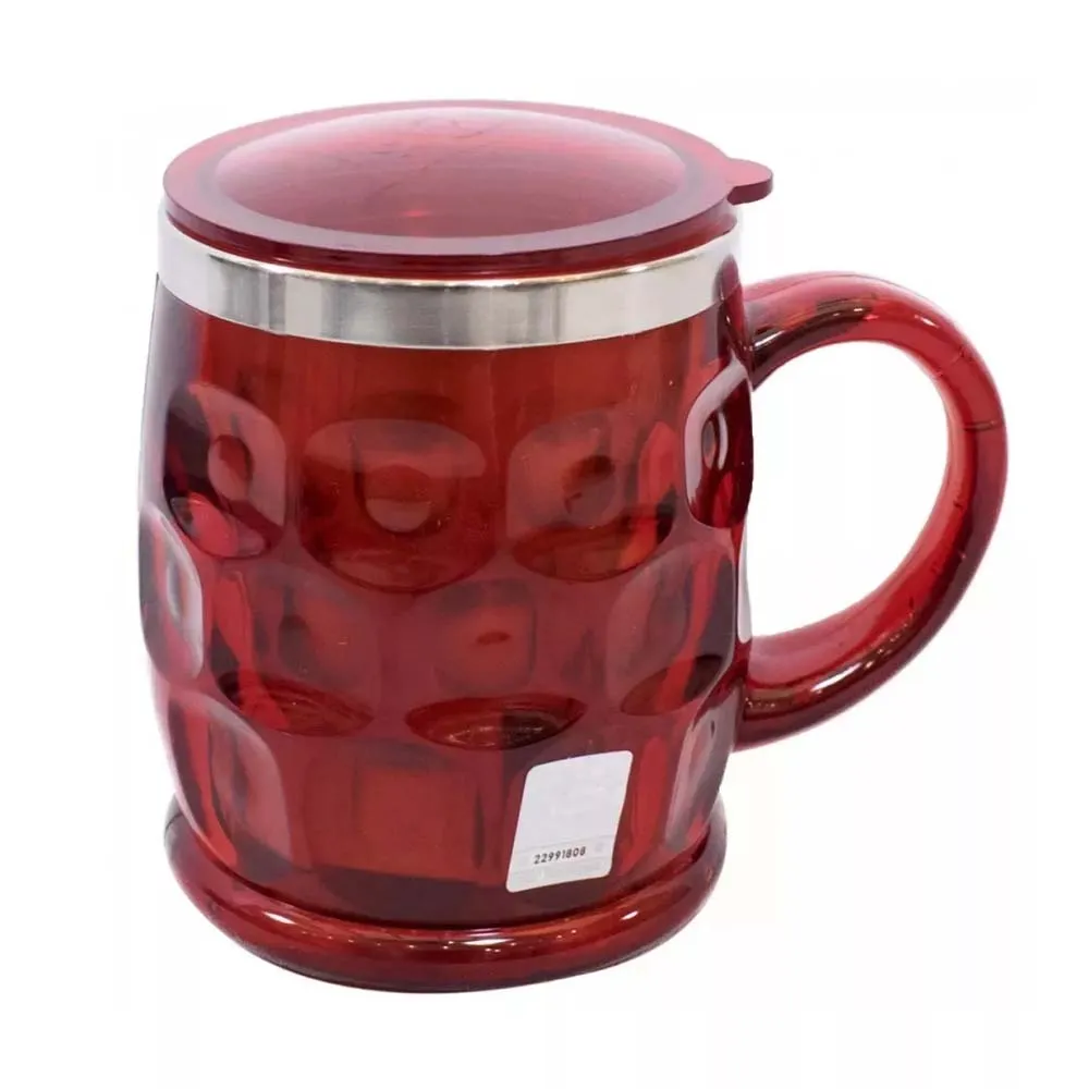 Caneca Flamengo Gomada 500 ML Vermelha