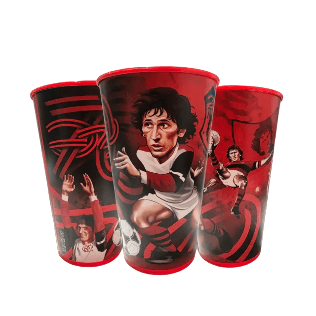 Copo Flamengo Zico 70 Anos Vermelho